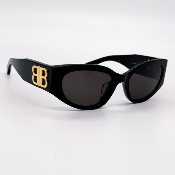 NEW BALENCIAGA OVERSIZED SUNGLASSES BALENCIAGA BB0324SK 002 - Picture 1 of 12